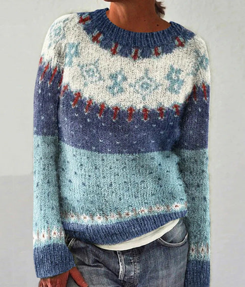 Kvinnens Island Jacquard Genser