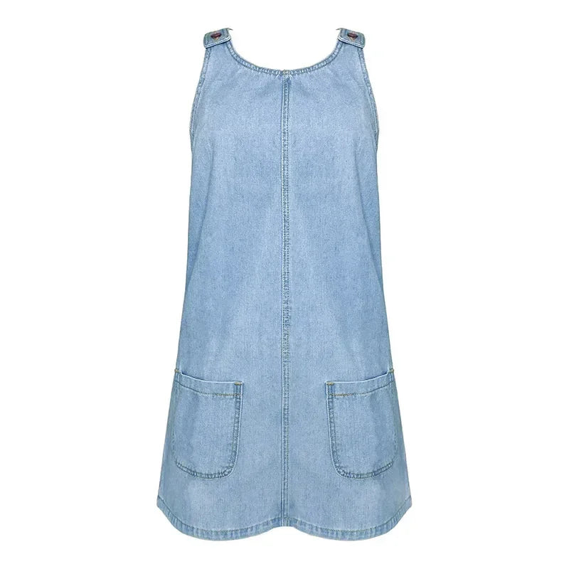 Elfrid | Ermeløs Denimkjole