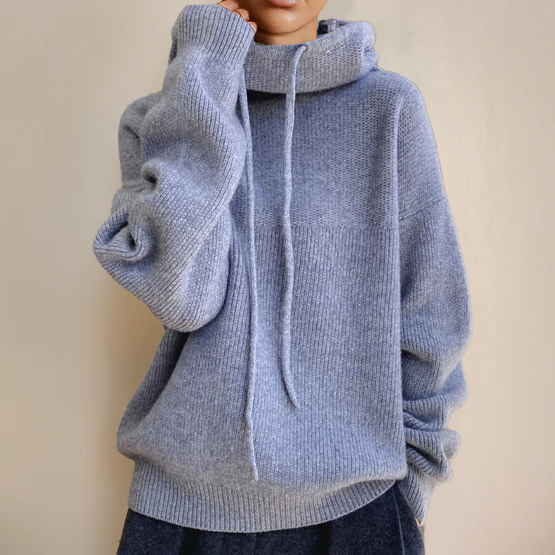 Meriam Myk Strikket Hoodie med Vinterkomfort