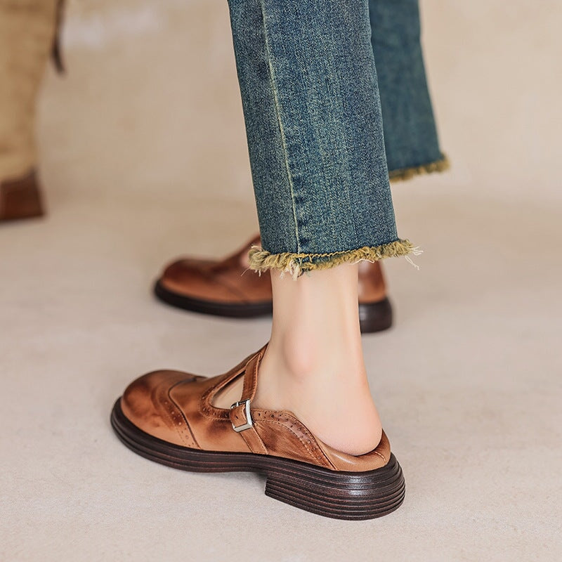 Marta Oslo™| Elegant Mary Janes laget av lær