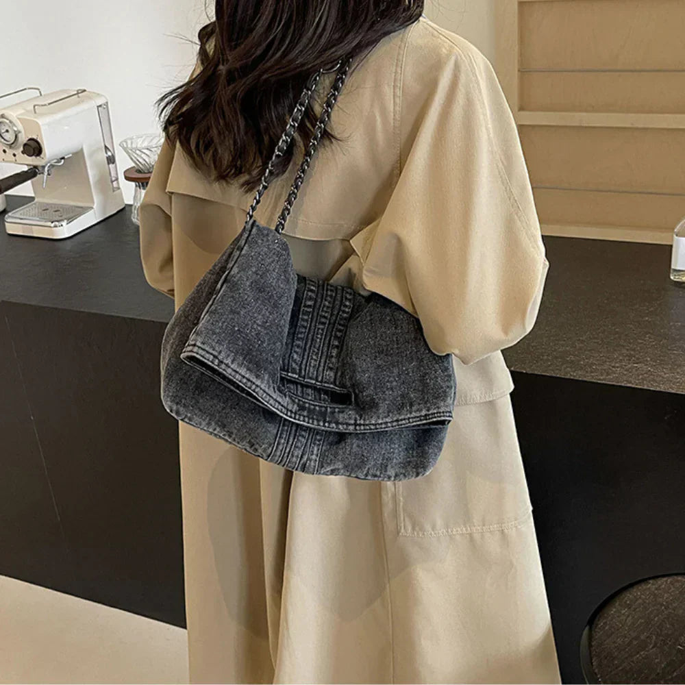 Adele | Skulderveske i Denimlook