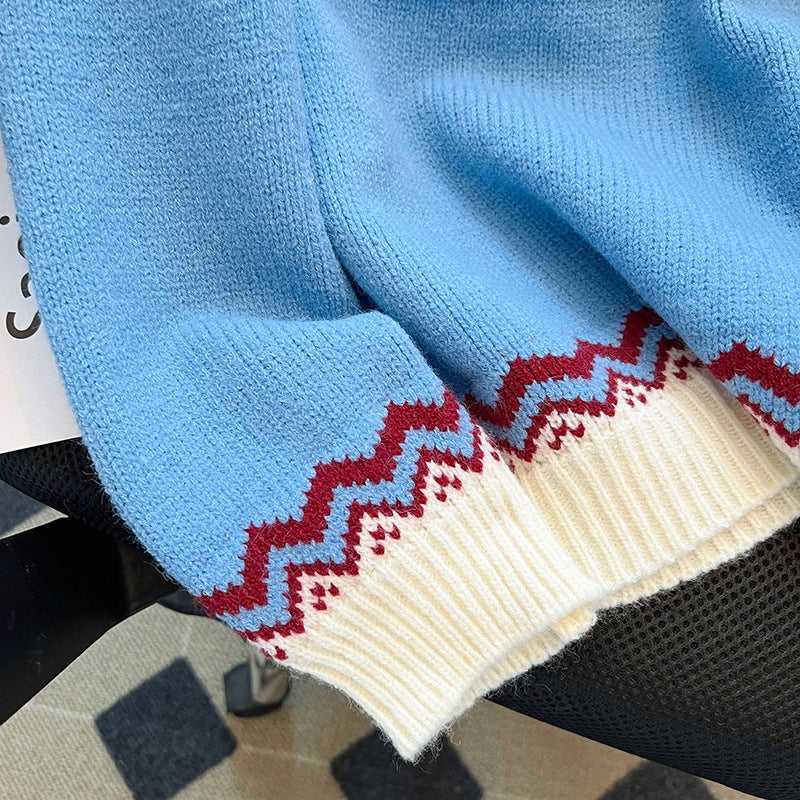 Nordisk Mønster Strikket Pullover Genser