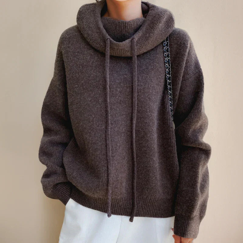 Meriam Myk Strikket Hoodie med Vinterkomfort