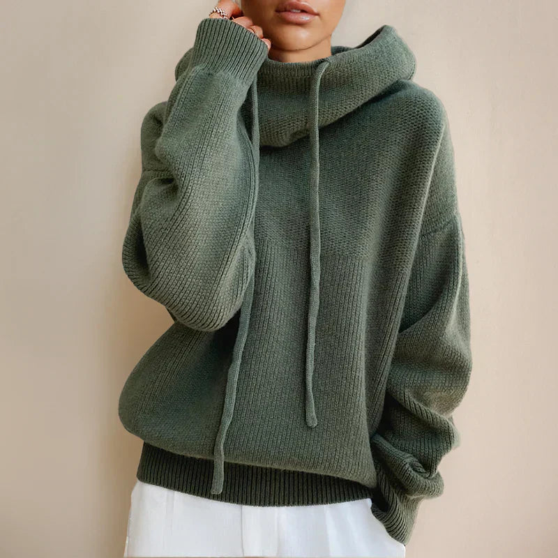 Meriam Myk Strikket Hoodie med Vinterkomfort