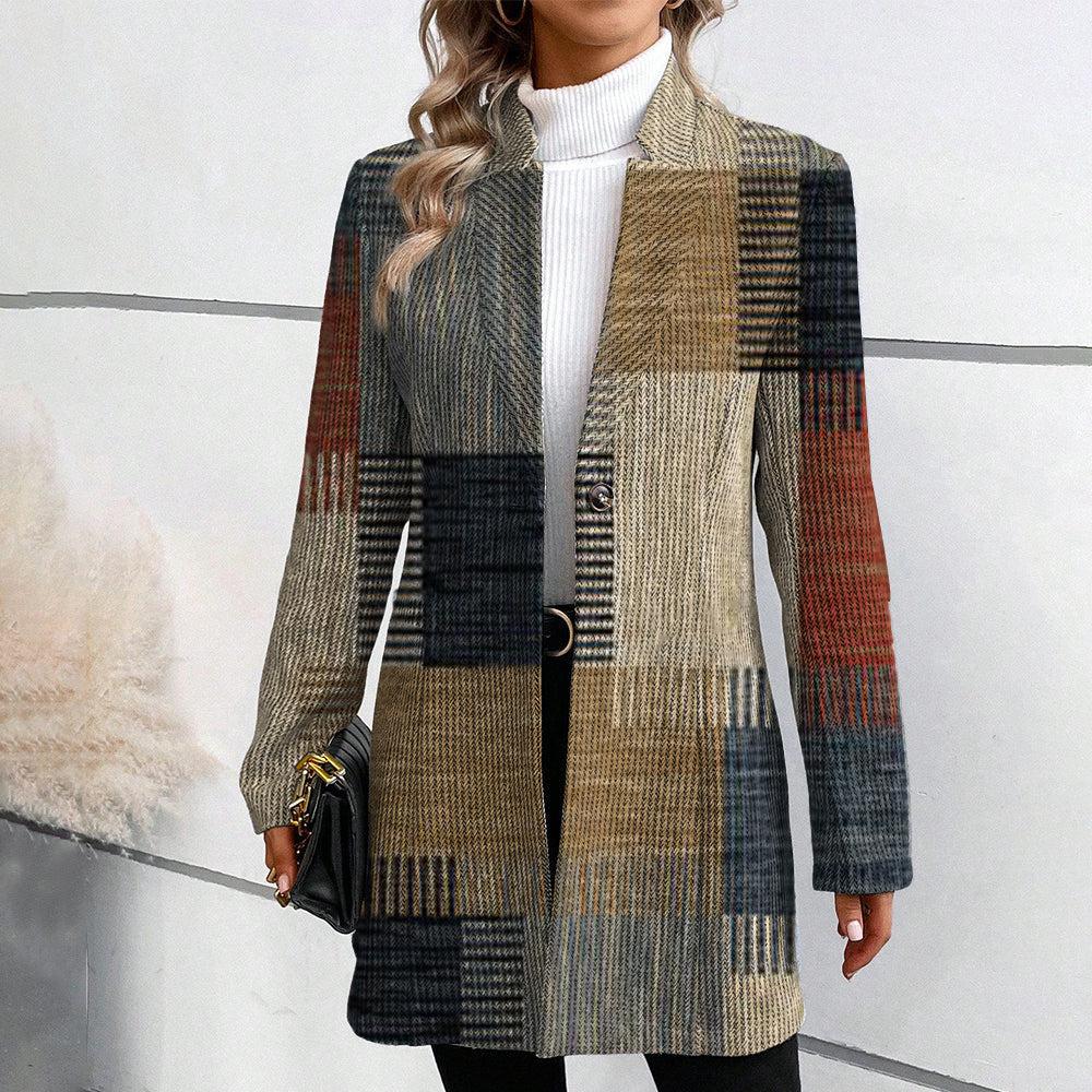 Anniken | Elegant Blazer Med Mønsterdesign