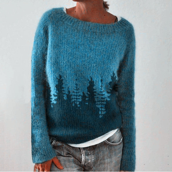 Chic Oversized Genser med Myk Elegant Stil