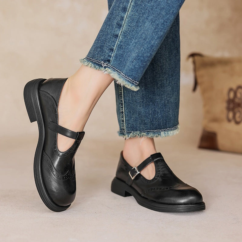 Marta Oslo™| Elegant Mary Janes laget av lær