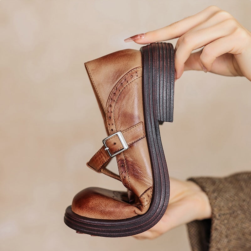 Marta Oslo™| Elegant Mary Janes laget av lær