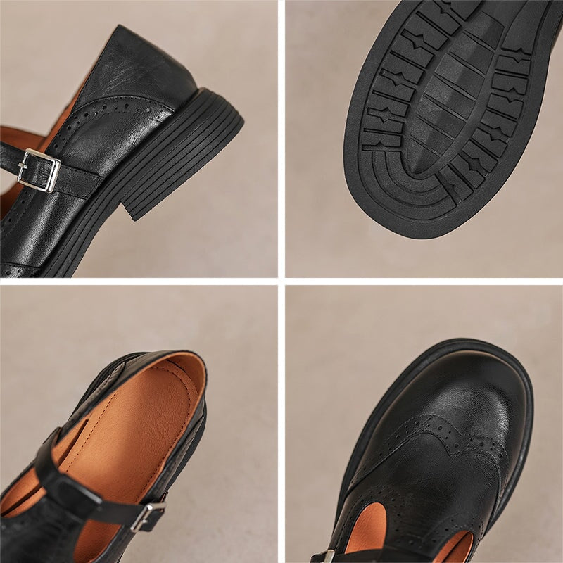 Marta Oslo™| Elegant Mary Janes laget av lær