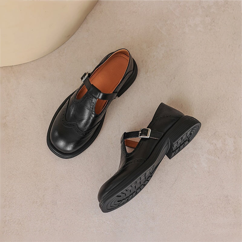 Marta Oslo™| Elegant Mary Janes laget av lær